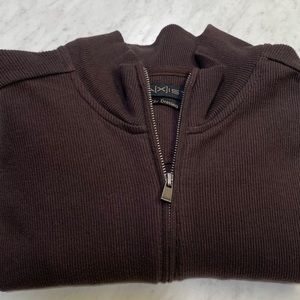 NWT brand new Axist men’s half zip pullover cardigan sweater brown pullover sz L